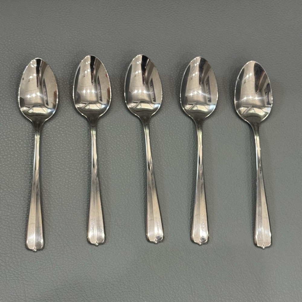 Oneida Gala-Impulse Stainless Steel Soup Spoons Lot Of 5